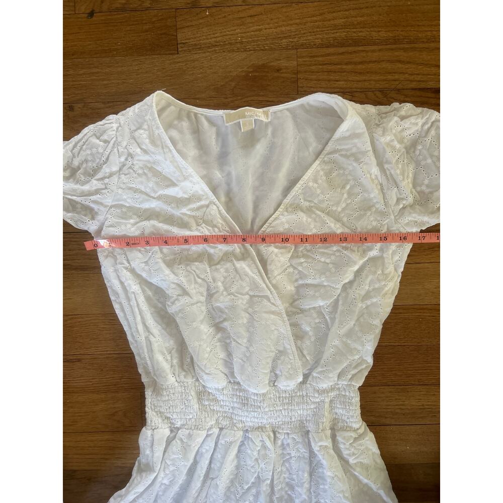 Michael Kors Julia Smocked Eyelet Flutter Dress W… - image 2